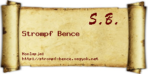 Strompf Bence névjegykártya